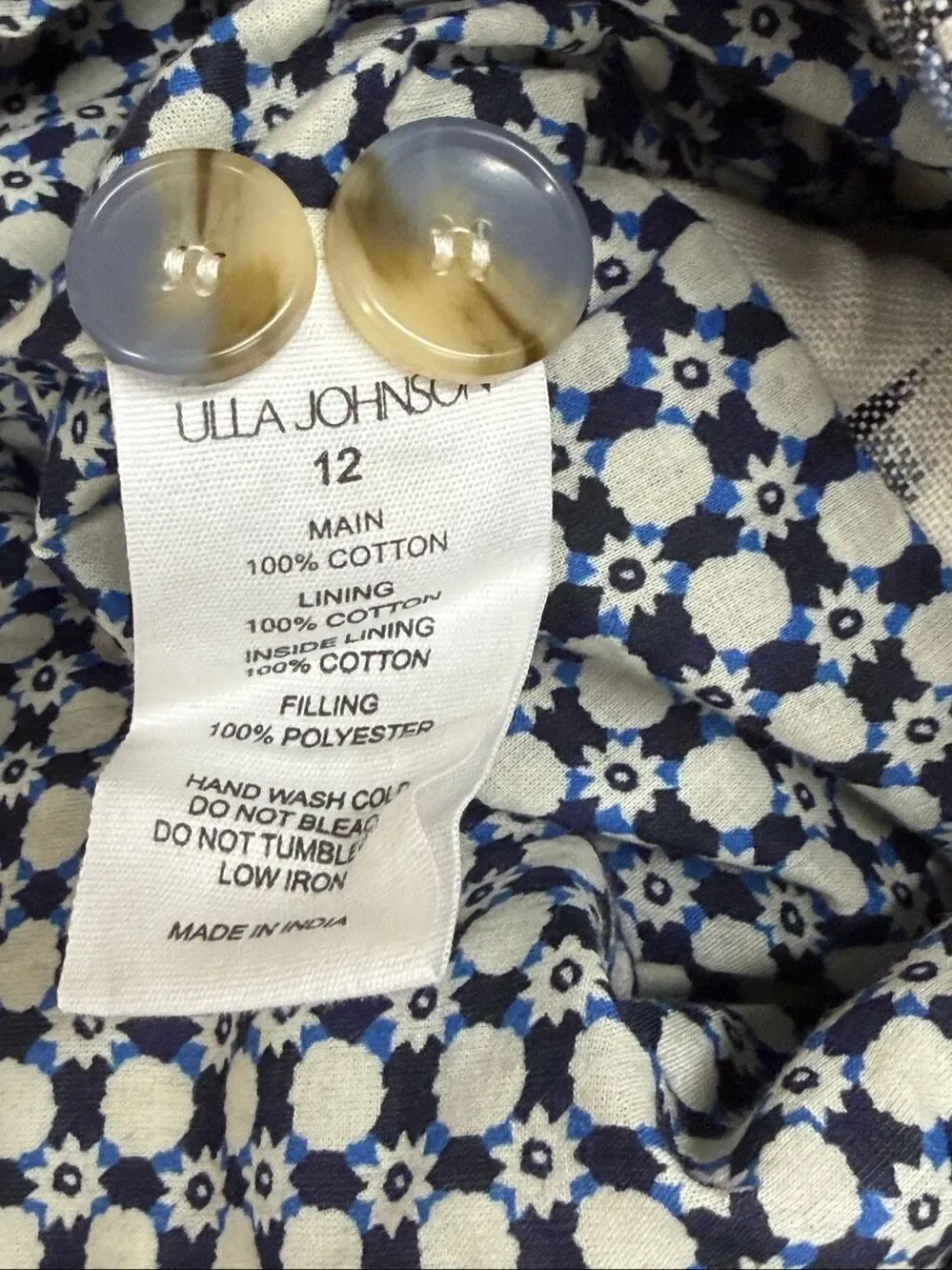 Ulla Johnson Zina Quilted Wrap Miniskirt in Color: Celeste NWT Size 12